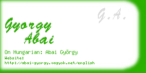 gyorgy abai business card
